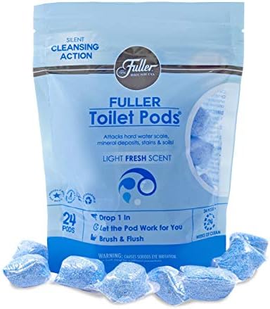 Fuller Brush Toilet Bowl Cleaner Pods - Water Soluble Tablet Cleansers - Cleans Descales and Refreshes Bathroom Toilets Removes Odors Soils and Stains Light Fresh Scent Ideal for Homes and Businesses