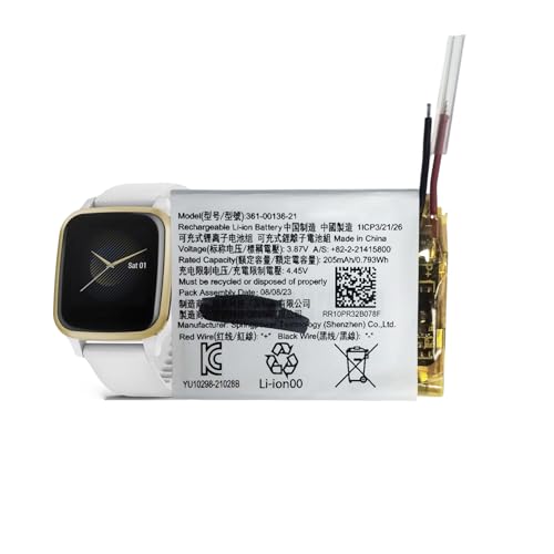 Pattaya 361-00136-21 Battery Replacement for Garmi n 361-00136-10 Venu SQ Music, Venu SQ2 Music Smartwatch