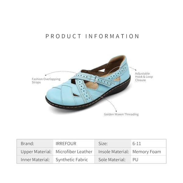 Irrefour Women's Classic Genuine Leather Casual Loafer Cute Slip-On Fashion Closed Toe Flat Sandal Comfy Work Sandal Everyday Walking Shoe - Image 4