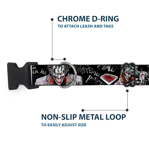 Collar Joker Buckle Down ajustable de clip plástico negro y gris 6