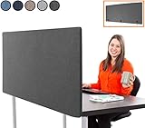 Stand Steady ClipPanel Desk Mounted Privacy Panel | Height Adjustable Desk Divider| Easy Clamp on...