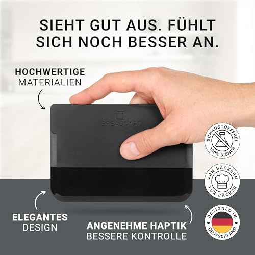 BREADLYST® Premium Teigschaber Set – Teigkarte, Teigspachtel und Teigschneider mit gerader & runder Kante (14,5 cm) – BPA-freier… – Ansicht 4