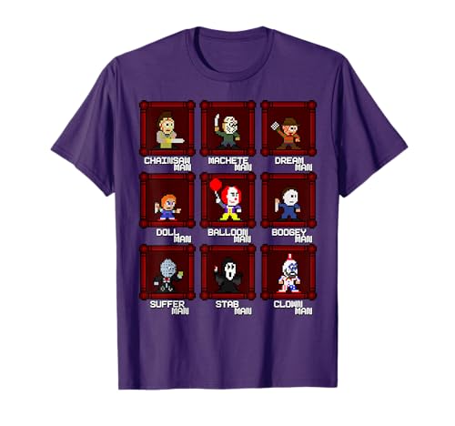 Choose Your Slasher 8-Bit Retro Horror Game T-Shirt