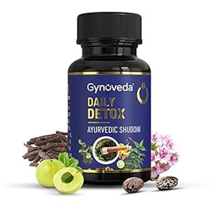 Gynoveda Daily Detox Supplement. Full Body Stomach Cleanser With Anti Junk Ayurvedic Tablets. Improve Digestion…