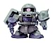 Bandai Hobby BB#218 MS-06F Zaku II, Bandai SD Action Figure