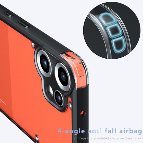 Image of Phone Case for CMF Phone 2 Pro, Matte PC + TPU Cover with Air Bags, Air Bag Corners, Anti-Fingerprint, Never Turns Yellow, Micro Arc Edge, Camera Protection, Black