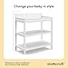 Storkcraft Alpine Changing Table (White) – GREENGUARD Gold Certified Nursery Changing Table, Includes Water-Resistant Changing Pad, 2 Shelves for Nursery Storage and Organizing