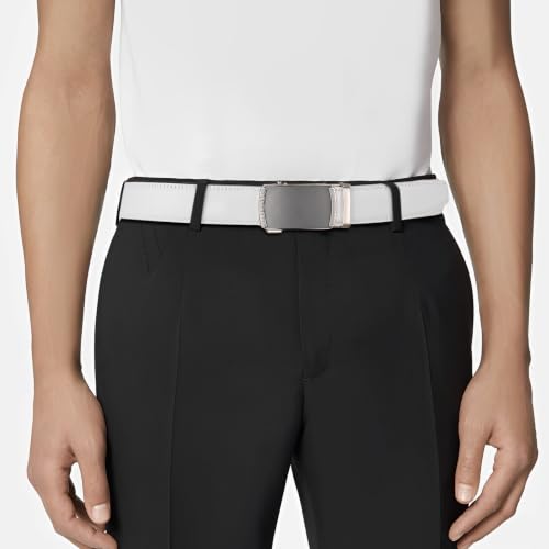 Image of Men's Belt, Ratchet Dress Casual Belt with Adjustable Automatic Buckle Trim to Fit