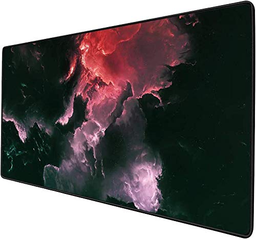 Alfombrilla de ratón YEBMoo Grande de Goma Antideslizante, Alfombrilla de ratón para Juegos extendida, 900 x 400 x 2 mm, Superficie con Textura Premium, Compatible con láser y ratón óptico