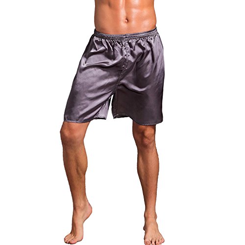 Admireme Mens Satin Boxer Shorts Silk Pajamas Shorts Sleepwear Boxers Underwear Beach Shorts