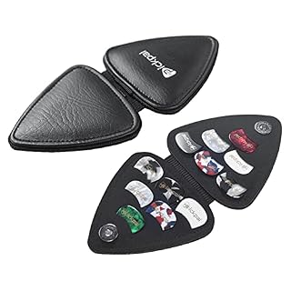 Btuty Boîte à médiators pour guitare électrique acoustique, comprend 12 médiators de guitare en cuir, pochette de… - Les Beatles, Paul McCartney, John Lennon, RIngo Starr, George Harrison