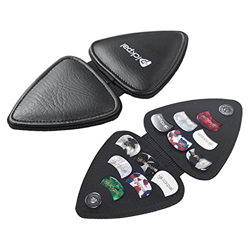 Btuty Boîte à médiators pour guitare électrique acoustique, comprend 12 médiators de guitare en cuir, pochette de… - Les Beatles, Paul McCartney, John Lennon, RIngo Starr, George Harrison Btuty Boîte à médiators pour guitare électrique acoustique, comprend 12 médiators de guitare en cuir, pochette de…