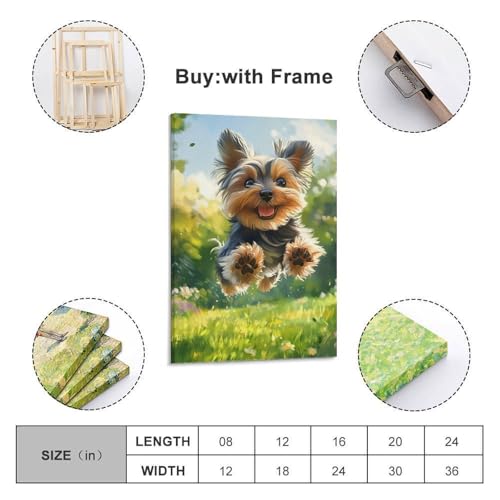 Décoration murale Yorkshire Terrier idée cadeau originale 40x60 - 2