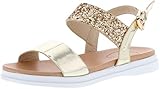 Absatzart: --- Miss Sixty Kinder Mädchen Sandaletten Sandalen Gold/weiß, Farbe:Gold, Größe:30