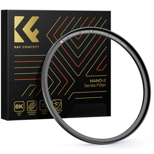 K&F Concept 55mm Empty Magnetic Base Filter Ring (Works with K&F Concept Magnetic System, Black Aluminum, Modern Professional Style, UV Filter Effect)