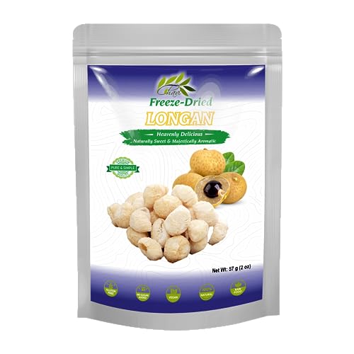 CHAVI Freeze-Dried Longan - 2 Oz - Healthy 1 Ingredient Superfood Supersnacks - No Added Sugars or Preservatives - Non-GMO, Vegan, Gluten-Free…