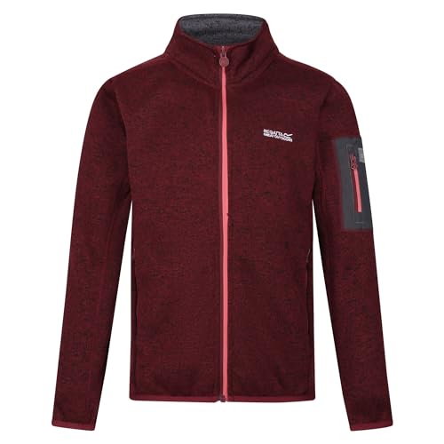 Childrens/Kids Newhill Fleece Jacket (9-10 Years) (Burgundy/Seal Grey)