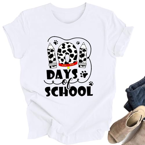 Camisetas Mujer Camiseta Gráfica Camisetas Ropa Verano Manga Corta Camiseta Rizo, Blanco, S