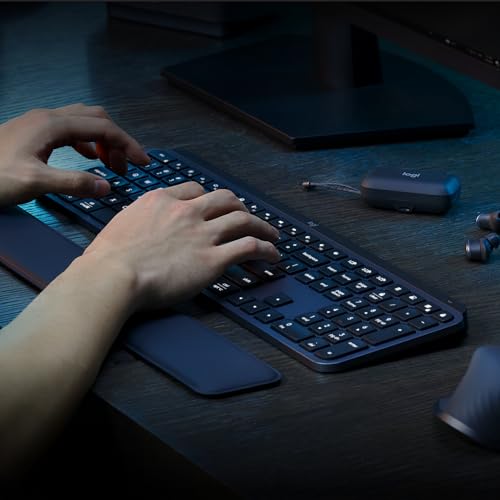 Logitech Mx Keys S Combo: Mx Master 3S, Mx Keys S & Mx Palm Rest - Grafite, Layout Internazionale Qwerty - 6