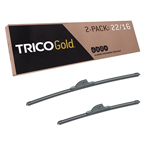 Image of TRICO Gold (18-2216) 22 & 16 Inch Pack of 2 Automotive Replacement Windshield Wiper Blades Premium All Weather Beam Blade for Select Vehicle Models