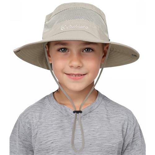 UncleS Foldable Children's Sun Hat with UPF 50 Prevent Adjustable Chin Cord Fishing for Children Outdoor Adventures Accessories Toddler Sun4