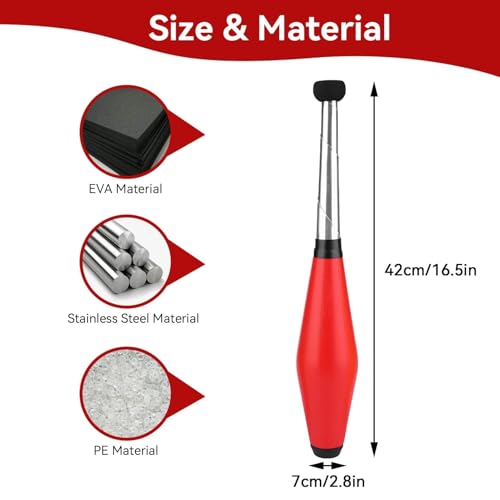 Agatige 3PCS Juggling Stick, Juggling Clubs Ultralight Juggling Pins Children Training Acrobatic Stick Toy Kid Playing Toy for Kids Adults Outdoor Activity, 42*7cm - Thumbnail 3