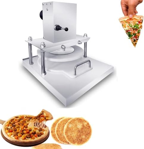Pressa per Pizza Commerciale, Pressa per Impasto per Pizza Semiautomatica in Acciaio Inossidabile, Pressa per Tortilla Elettrica per Pizza, Torta, Tortillas, Pasticceria, Impasto per Pizza da 23 cm