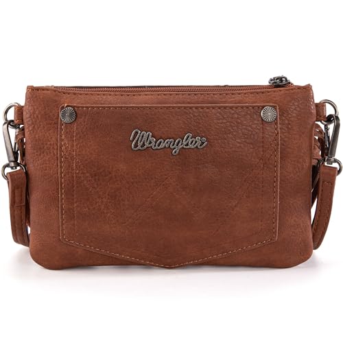 wrangler crossbody small purse for women wristlet fringe bag western purse