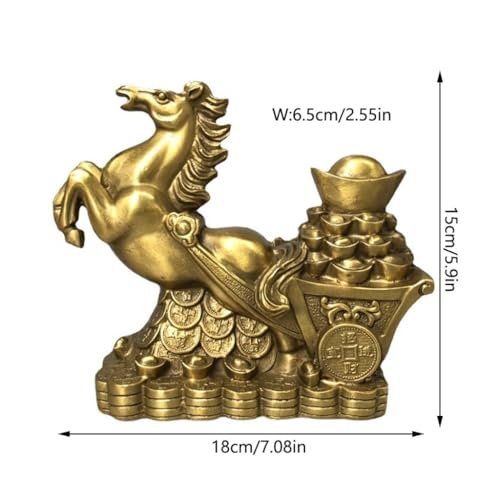 Statue de cheval en laiton figurine décorative chic idée cadeau pour bureau