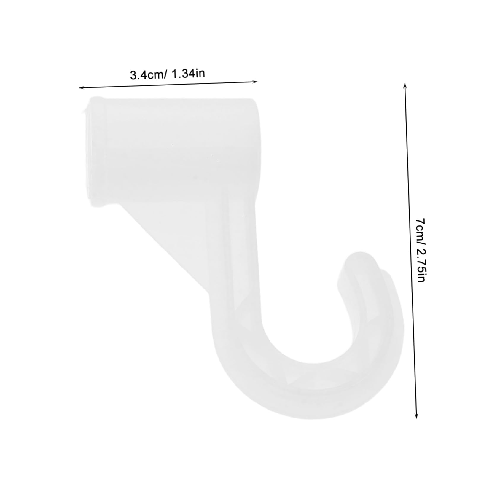 Happyyami 6 Pcs Heavy Duty Wardrobe Rod Bracket Hooks for Closet Organization Support for Wardrobes Easy Installation Stylish Design Clothes Holder