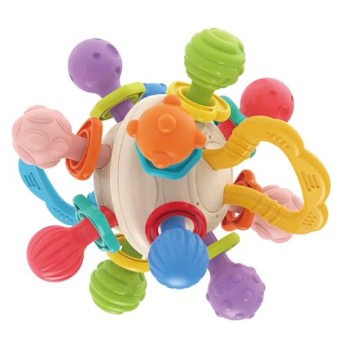 Maxi Baby Mordedor Chocalho Bebê Bola Sensorial Massageador
