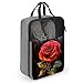 Red Rose Art Shoe Bags for Travel Water-Resistant Shoes Pouch with Handle Fashion Shoe Organizer with Zipper Closure Portable Sneaker Carrier for Men & Women Daily Use