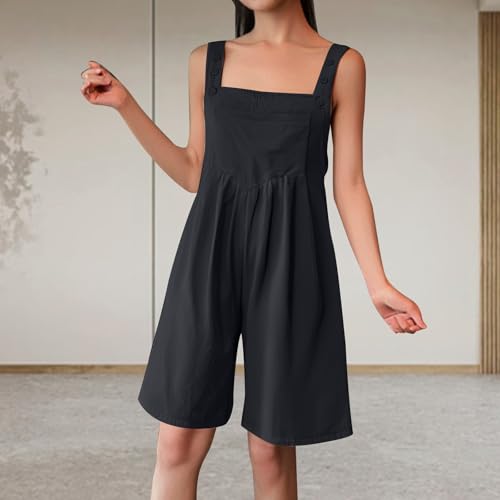 Combinaison ample en lin femme : salopette courte chic pour tenue de plage
