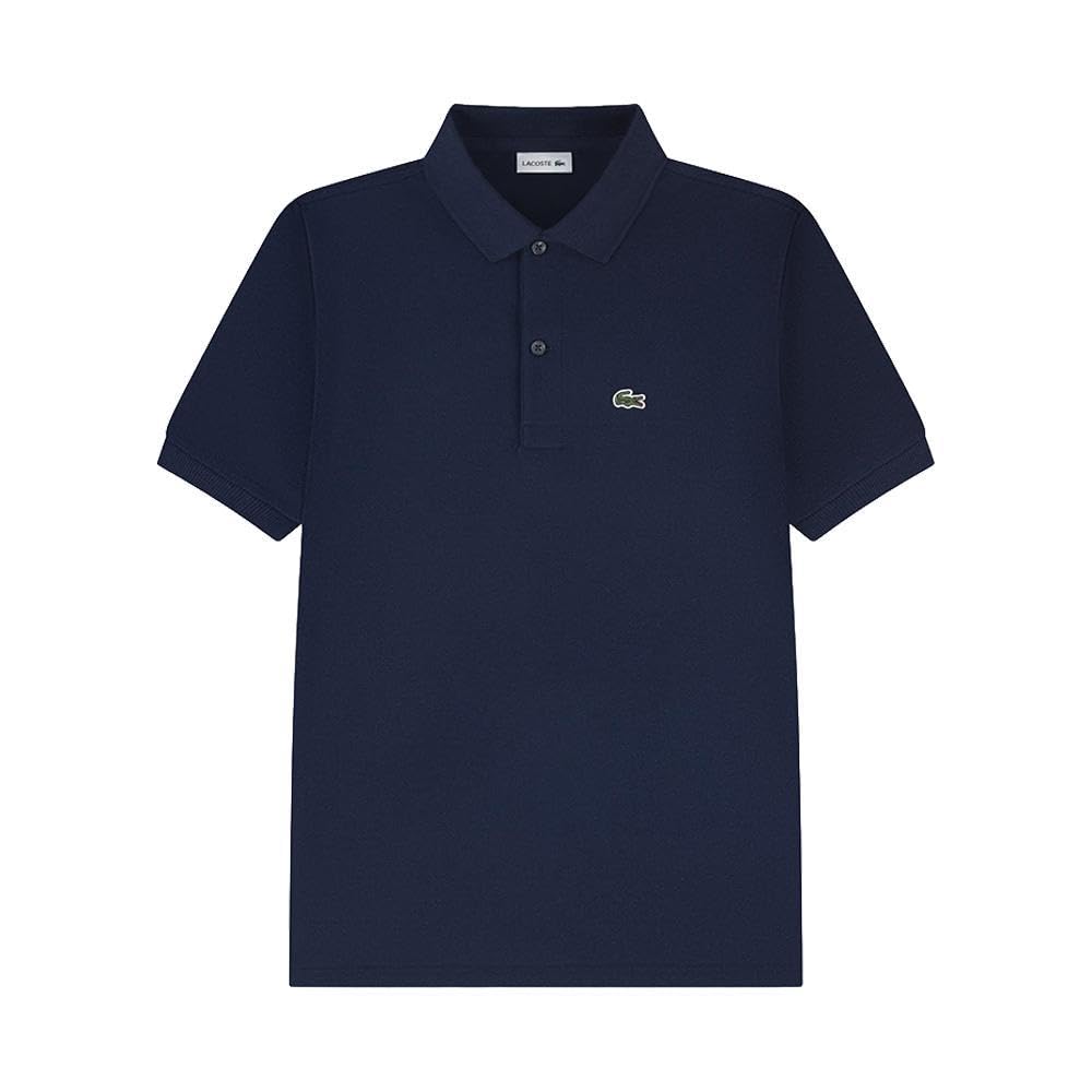 Lacoste Polo de piqué pequeño no orgánico Lcb para niño (Paquete de 1), Azul Marino, 16 años