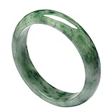 Mengsiy Natürlicher Jadeit-Jade-Armreif for Damen, Jadestein-Zubehör, Charm-Schmuck, echtes Jade-Armband, Amulett-Geschenke (Size : 62MM)