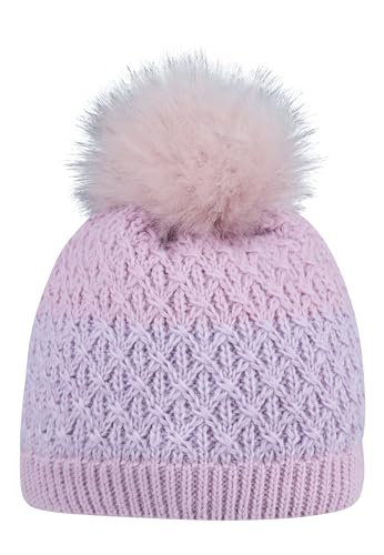 Boina niñas Sterntaler Strickmütze con pompón que protege del frío con suavidad 4