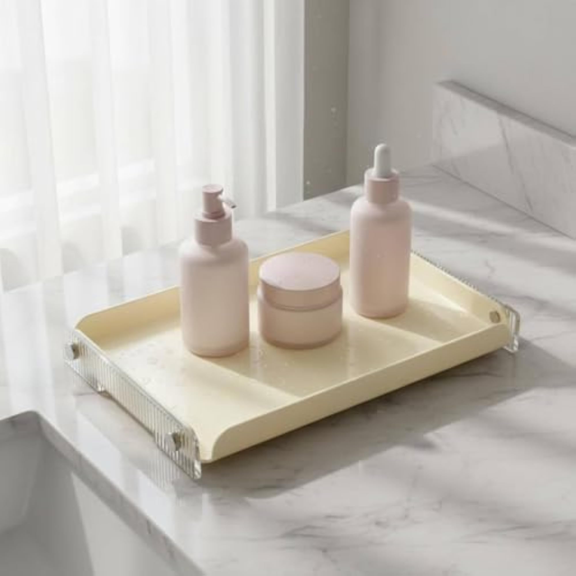 Light Luxury Design Acrylic Vanity Tray, Multifunctional Organizer