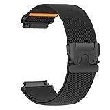 [EIHAIHIS] 22mm スマートウォッチ 腕時計 ベルト バンド【ナイロン素材 クイック交換】パラシュートスタイルバックル 時計バンド 伸縮性 自由調整 通気性 耐水 スポーツ用 スマートウォッチ & 腕時計兼用 メンズ/レディース