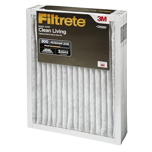 Filtres à air plissés Filtrete pour four 40,6 x 63,5 cm en lot de 4 pièces gris