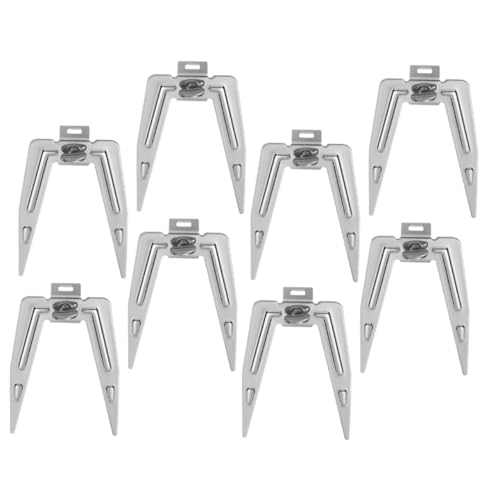 Sosoport 8pcs Stainless Steel Rotisserie Meat Fork for Bbq and Air Fryer Grill Forks with Screws for Even Cooking for Home Kitchen and Outdoor Picnics