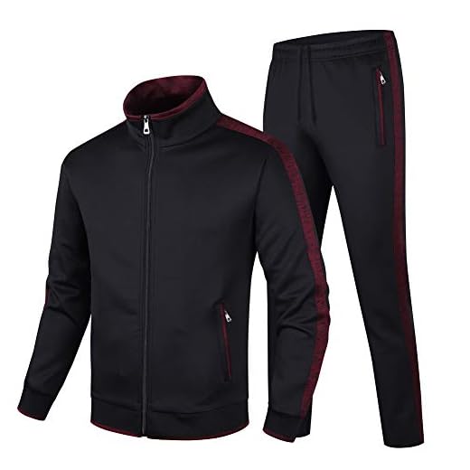 Guanzizai Men's Casual Tracksuit Long Sleeve Sweatsuit Athletic Set Full Zip Running Jogging Sports Jacket and Pants