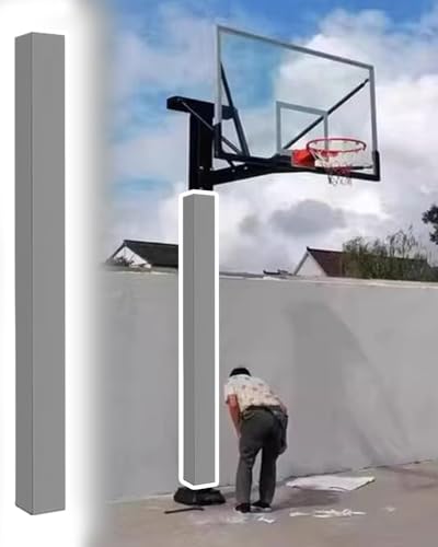 Poteau de basket rembourrage carré 7x7 avec sangles velcro et mousse anti-choc