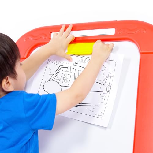 Creative Fun Double Easel - Magnetic Dry-Erase, Chalkboard, 77pcs Magnetic Letters & Numbers, Crayola Chalk Sticks, Magnetic Gears, 3+ by Crayola - Used condition - Image 3