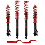 EVIL ENERGY Coilovers Compatible for Volkswagen Cabrio 1995-2002, Golf 1985-1999, Jetta 1985-1999, Corrado 1992-1995, Height Adjustable Lowering Kit, Twin-Tube Coilover Suspension Kit, Red