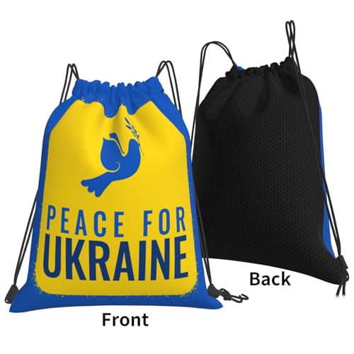 Pray For Ukraine Drawstring Backpack Gym Bag Waterproof Draw String Cinch Bags for Sports Yoga Swimming Travel Beach3