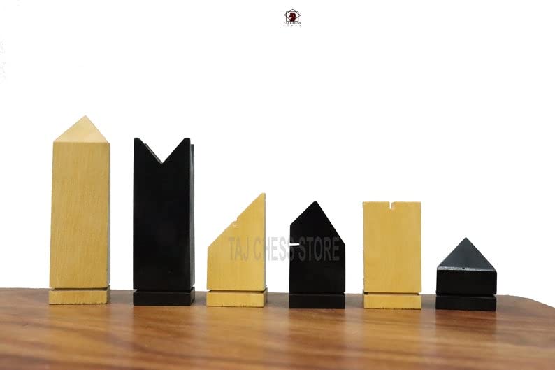 Ensemble d'échecs en bois massif ébène incrusté plateau moderne 30,5 cm