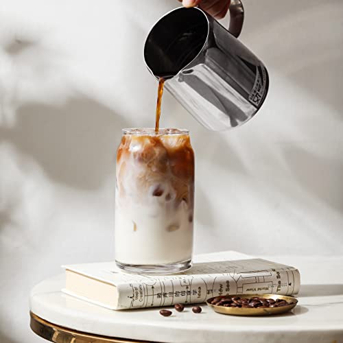 Hyperspace 16 Oz Can Tumbler Glasses, Can Beer Glasses, Drinking Glasses 12Pcs Set With Straws, Ideal For Beer, Iced Coffee/Tea, Juice, Cocktail, Whiskey - Bpa Free #TOP4