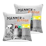 Durchdachtes Geschenk.: Das Herrenkissen wird Sie zum Lachen bringen, witzig und originell, schenken Sie es Ihrem Vater, Ehemann, Bruder, Freund, Großvater, usw. Sie werden sich über ein so lustiges Geschenk freuen.