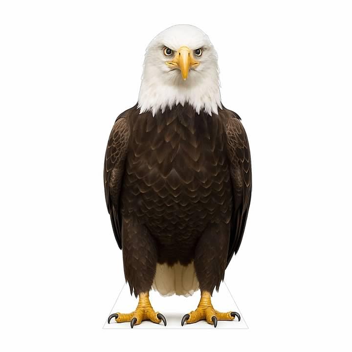 Image of Bald Eagle 4FT Life Size Cardboard Cutout - A Fun Animal Standup for Photo Booths, Birthday Parties, and Events