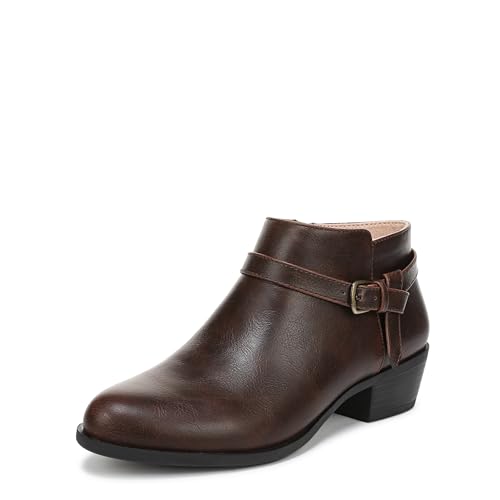LifeStride Women's Ada Ankle Boot Dark Brown 10 W